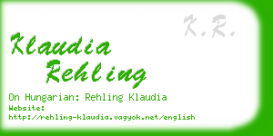 klaudia rehling business card